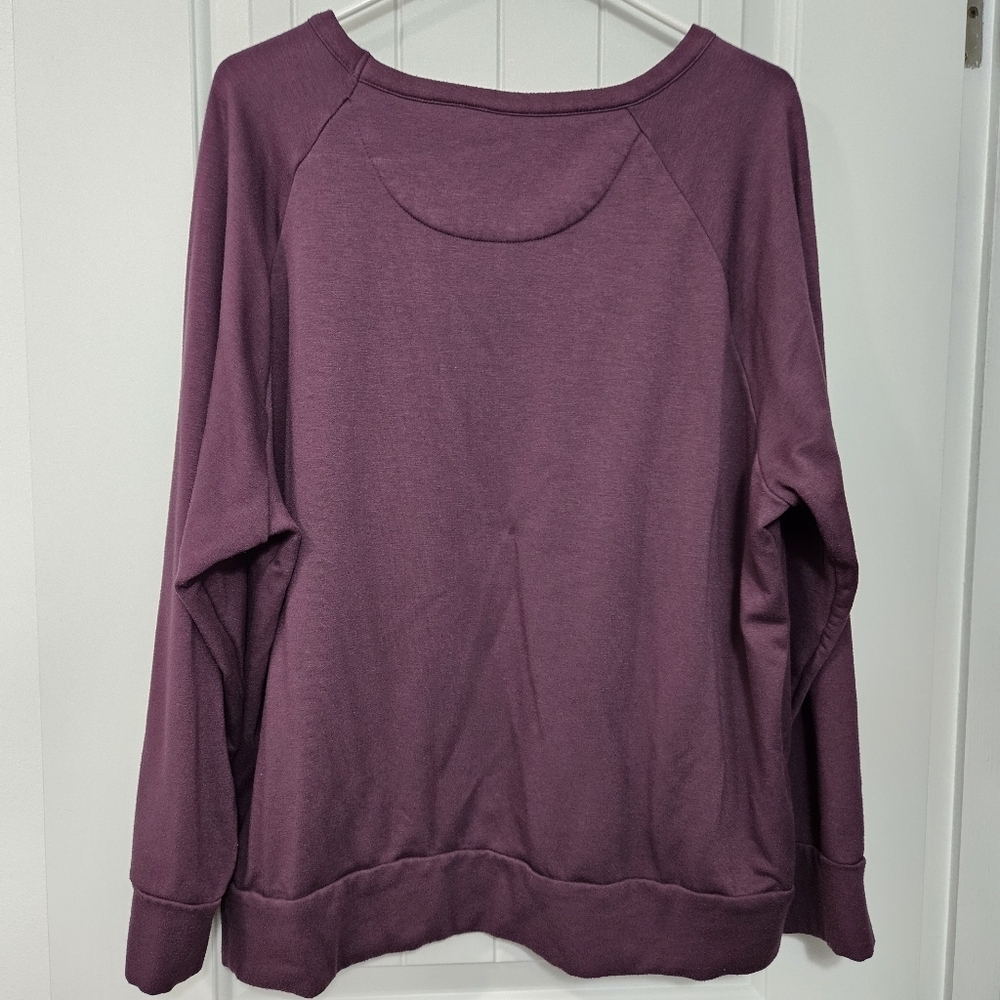 Eddie Bauer Women's XXL Plum Crewneck Sweatshirt - Picture 2 of 5